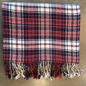 & Other Stories Classic Plaid Fringed Wool Blanket Scarf
